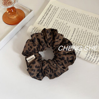 Accessoires de cheveux tendance, chouchous élastiques, imprimé léopard, attaches pour cheveux tressés pour femmes