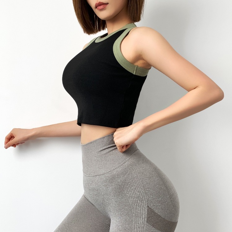 Womens Sleeveless Yoga Workout Tank Top Tight Outdoor Running Sports Vest Gym Tops