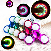 Jouet anti-stress LED lumineux, spinner à main avec effets lumineux colorés