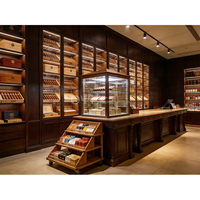 Humidor à cigares avec étagères en cèdre espagnol, double porte, meuble de présentation