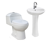 Ensemble de toilettes et de lavabo en céramique économique, style sud-américain, Inodoros Y Lavamanos, WC à poser au sol