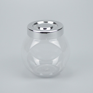 Frasco de plástico transparente de 220 ml con tapa a presión redonda, contenedor de almacenamiento de alimentos para dulces, frutos secos, té de hierbas y envasado. - Product Image 1