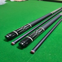 Technologie noire fibre de carbone 1/2 fendu Double Section 13mm grosse tête billard billard érable américain queue de billard en acier inoxydable