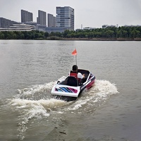 Mini Bateau à Moteur Électrique Aqua Kart en Fibre de Verre Kart Électrique Bateau de Course Jet Boat