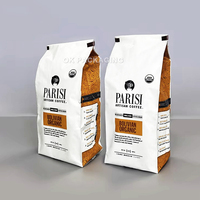 Sacs d'emballage personnalisés imprimés, résistants à l'humidité, 250g 500g, à fermeture éclair, avec valve, pour grains de café, aliments pour animaux et conserves