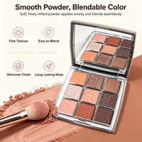 Palette de fards à paupières en poudre minérale en gros, haute pigmentation, waterproof, scintillante, Dark Punk, Smoky, Cruelty-Free, longue tenue, pour soirées
