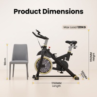 Vélo de spinning d'intérieur motorisé pour entraînement cardio à domicile avec écran