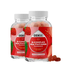 Vitamin B kompleksi Multivitamin Gummies doğal enerji yetişkinler ve çocuklar için göz sağlığı B karmaşık sakızlı s destekler