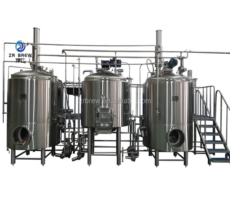 टर्नकी प्रोजेक्ट 1200L 10BBL बीयर प्लांट ब्रूहाउस सिस्टम बड़े पैमाने पर शराब की भठ्ठी उपकरण