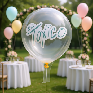 ลูกโป่งฟอยล์ใส Toxica แบบกลม พิมพ์ลายดิจิตอล สำหรับตกแต่งงานแต่งงาน งานวันเกิด - Product Image 2