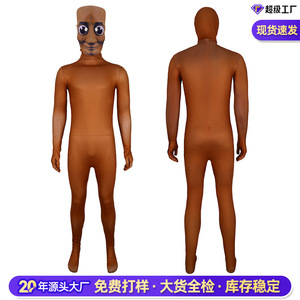 ชุดคอสเพลย์ Tung Tung Tung Sahur Wooden Stick Man Zentai สำหรับทุกเพศ ชุดเต็มตัว สำหรับฮาโลวีน คอสเพลย์ การแสดง พร้อมป้ายกำกับ - Product Image 2