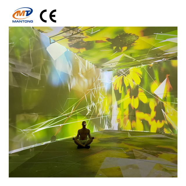 Ocean Beautiful Scenery Immersive Projector with Flower Indoor Artworks Immersive Projection Mapping for Immersive Room