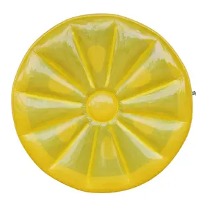 Tranches de fruits flottantes de 56 pouces, piscine gonflable ronde, tranche de citron, flotteur pour les 6 ans et plus