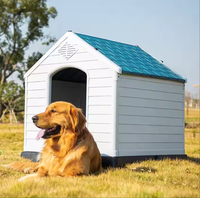 Maison pour chien en plastique de taille multiple d'intérieur de l'usine de 10 ans avec plancher surélevé et bouches d'aération pour petits chiens de taille moyenne
