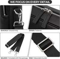 Porte-documents de grande capacité en cuir PU sacs fourre-tout pour le bureau Portable usage quotidien épaule Messenger bref étui à la mode sacs pour ordinateur portable
