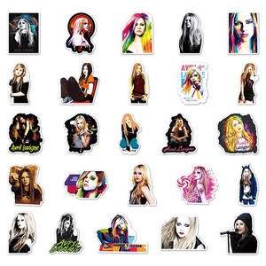 51 Uds Rock Star Avril Lavigne pegatinas de grafiti personalizadas para Laptop Skateboard vinilo cantante pegatina - Product Image 3