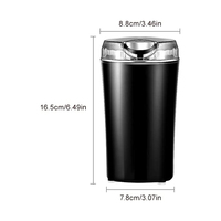Moulin à café à lame personnalisable avec logo, alimenté par USB/électrique, portable et automatique pour usage domestique et hôtelier
