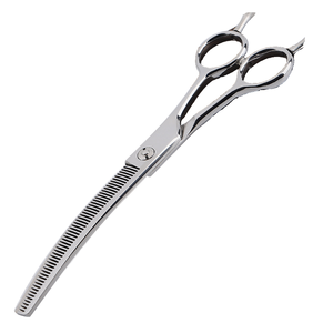 7.5 Inch 440C Steel Pet Groomer Scissors Curved Thinning Scissors for <b>Dog</b> Stainless Steel Grooming Tools - Product Image 1
