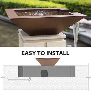 Bol à feu de <span class=keywords><strong>piscine</strong></span> en acier Corten personnalisé extérieur foyer caractéristique de l'eau <span class=keywords><strong>piscine</strong></span> Spa Massage cascade - Product Image 3
