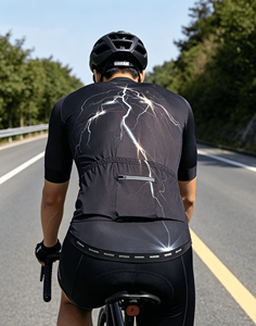 Wholesale Custom Breathable Slim Fit Cycling Jersey OEM Short Sleeve Quick Dry <b>Road</b> Bike Shirt with Logo for Summer Riding Club - Product Image 5