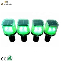 Balise solaire améliorée à 6 LED avec clignotement synchronisé pour un effet d'avertissement uniforme, lumière d'avertissement routière blanche en matériau PC/ABS