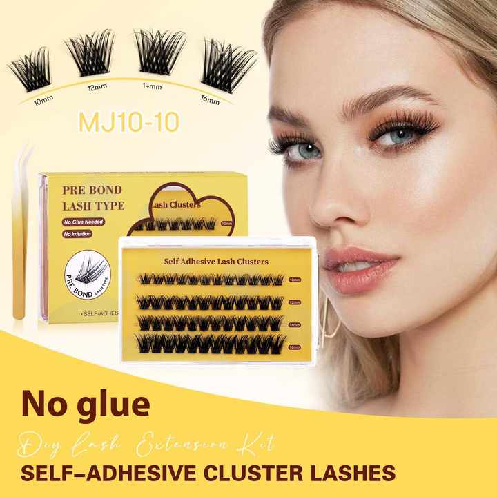 Private Label DIY Segment Lash self adhesive clusters glue free 