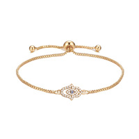 YW Hamsa main Bracelet pour femme Simple fait à la main réglable curseur chaîne Bracelets mauvais œil bijoux cadeau