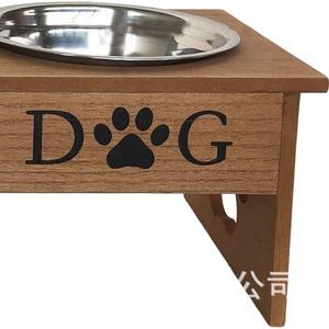 Personalizado Eco-Friendly Alimentador De Madeira Natural Stand com 2 Tigelas De Aço Inoxidável <span class=keywords><strong>Dog</strong></span> <span class=keywords><strong>Food</strong></span> Stand e Pet <span class=keywords><strong>Bowls</strong></span> - Product Image 2
