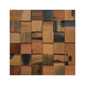 Apolloxy墙面木质马赛克木质墙板装饰价格便宜的木质外观马赛克像瓷砖