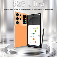 Smartphone S25 Ultra Vert Frais Naturel 6,9" 120Hz LCD Android 15 16Go 1To 108MP 8000mAh MTK Dimensity Deca Core 5G Double SIM