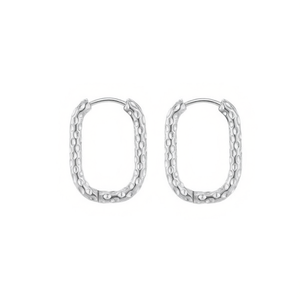 Amy Amy Fashion <b>Hoop</b> Earrings <b>Silver</b> Plated Alloy Women's Classic Style PE2798 - Product Image 3