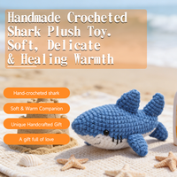 Décorations créatives en crochet en forme de requin mignon en polyester, ornements décoratifs pour porche et bureau, meilleur cadeau de maternité