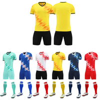 Seragam Sepak Bola Anak-Anak, Setelan Sepak Bola Custom Nama dan Nomor, Seragam Olahraga Anak Laki-Laki Usia 6-15 Tahun
