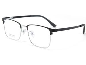 Lunettes optiques carrées pour hommes 66814, monture en aluminium d'aviation - Product Image 1