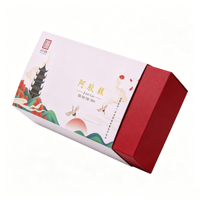 Boîte à tiroirs haut de gamme avec dorure à chaud, boîte cadeau alimentaire personnalisée verte et rouge pour pâtisserie, boîte en papier