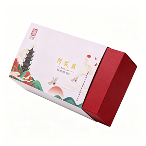 Scatola di Lusso con Foglia d'Oro, Confezione Regalo Personalizzata Verde e Rossa <span class=keywords><strong>per</strong></span> Pasticceria, Scatola di Carta - Product Image 2