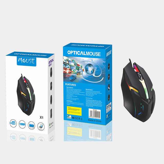 Home Office Wired Mouse Business Notebook Desktop Computer 7 Color RGB Illuminated Gamiing Mouse