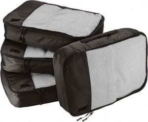 Sac personnalisé avec logo, best-seller de l'usine BSCI, 4 ensembles de cubes de rangement avec panneau supérieur en maille pour la ventilation et double fermeture éclair - Product Image 4