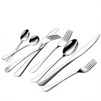 Ensemble de couverts en acier inoxydable 304 épaissi, finition miroir 1010, style moderne et minimaliste, comprenant couteau à steak, couteau à fruits, couteau à dîner et couteau à dessert