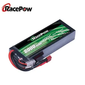 Lipo Rc Auto Accu Packs 2S 7.6V 100c 8000Mah Oem Oplaadbare Lipo Batterij Hard Case Lipo Rc Accu Rc Auto - Product Image 1