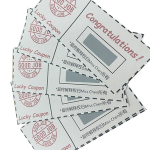 卸売宝くじスクラッチカードモバイルリチャージスクラッチカードブランクギフトカード休日のための印刷 - Product Image 3