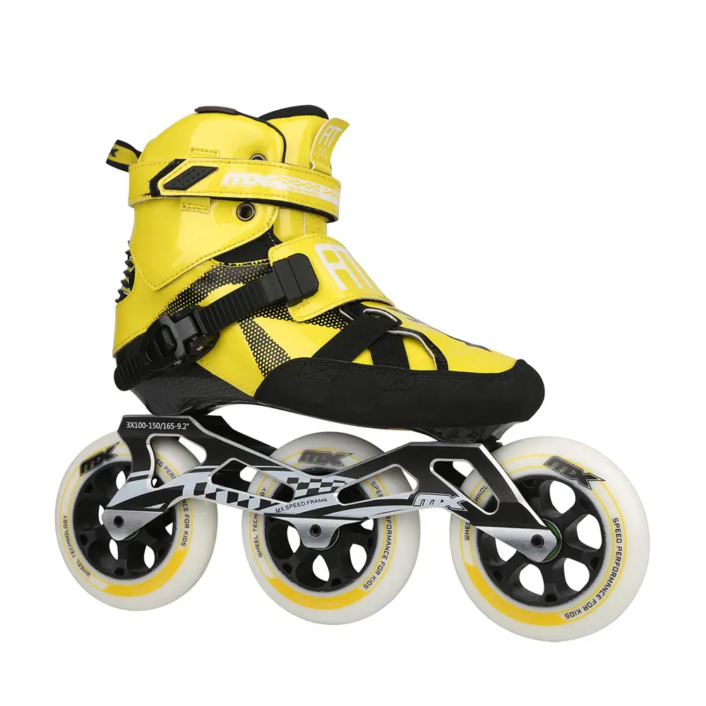 Giallo carico Massimo 65kg DELL'UNITÀ di ELABORAZIONE Superiore Scarpe Da Skate Roller