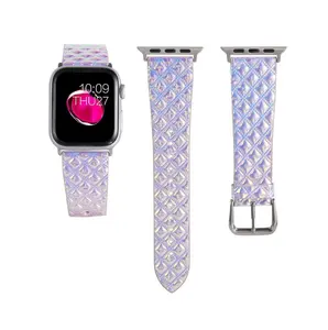 Neues Design Leder armbänder Meerjungfrau Fischs chuppen für Apple Watch Serie 1 2 3 4 5 6