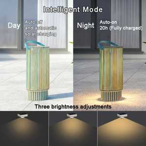 Sigarten extérieur IP65 étanche sol de <span class=keywords><strong>jardin</strong></span> solaire extérieur rotin led lanternes - Product Image 3