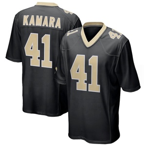 Camiseta de Fútbol Americano al por Mayor Bordada de los New Orleans Saints de Chris Olave # 41 Alvin Kamara # Uniforme de Fútbol Americano Número 6 de Tyler Shough - Product Image 4