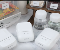 Mesin Pembuat Label Bluetooth Rongta R26D 2 Inci dengan Pita, Printer Label Mini untuk Retail dan Rumah