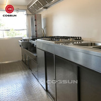 Cogsun Street Mobile Taco Barbe à papa Snack Food Cart Pizza Hot Dog Crème glacée Food Truck Concession Food Trailer