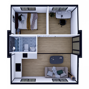 Maison conteneur carrée moderne, extensible, respirante et durable pour usage en villa, montage <span class=keywords><strong>facile</strong></span> - Product Image 4
