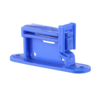 Blauwe elektrische afrasteringsisolatorclip voor 20-40 mm polytape, UV-bestendig plastic