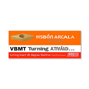 Inserto de torneado VBMT con geometría positiva de 35 grados para operaciones de mecanizado - Product Image 2